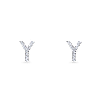 Initial Y Stud Earring